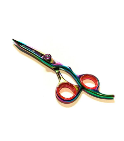 Professional Quality Haircutting Trimming Scissors Shears Rainbow Color + Free Tweezers