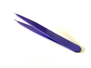 Purple Eyebrow Hair Removal Tweezers Pointed Tip