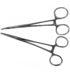 Hemostat Locking Forceps Size Straight & Curved Stainless Kit