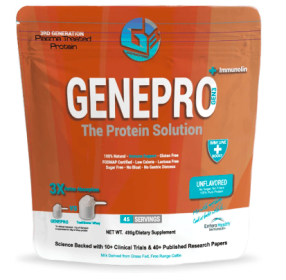 GENEPRO Protein: 45 Servings, Premium Protein for Absorption, Muscle Growth and Mix-Ability.