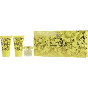 VERSACE YELLOW DIAMOND by Gianni Versace EDT 0.17 OZ MINI & BODY LOTION 0.8 OZ & SHOWER GEL 0.8 OZ