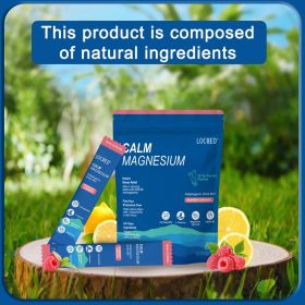 LOCRED Supercalm Powdered Drink Mix, Raspberry Lemonade, L Theanine, Ksm-66 Ashwagandha, Magnesium Glycinate, Vitamin D 3