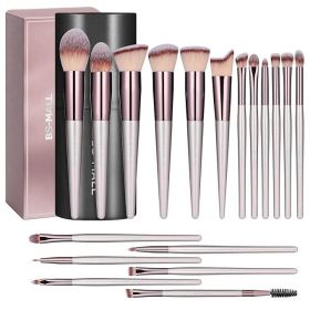 BS-MALL Makeup Brush Set 18 Pcs Premium Synthetic Foundation Powder Concealers Eye shadows Blush Makeup Brushes with black casewith Case Set Portable