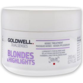 Dualsenses Blondes Highlights 60 Sec Treatment by Goldwell for Unisex - 6.7 oz Treatment