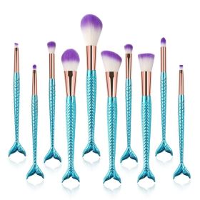 10pcs Mermaid Makeup Brushes