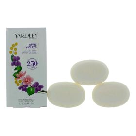 Yardley April Violets by Yardley of London (Option: 3 x 3.5 oz Luxury Soap for Women)