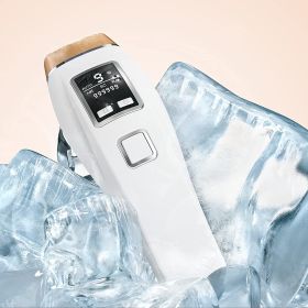 IPL Hair Removal Device with Ice Cooling Function 999; 999 Flashes (Color: White)