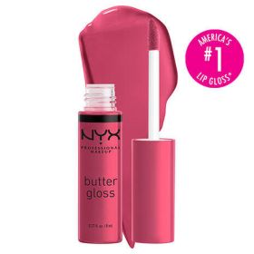 NYX Moisturizing Sweet Butter Lip Gloss 0.23 Oz (Color: Strawberry Cheesecake)