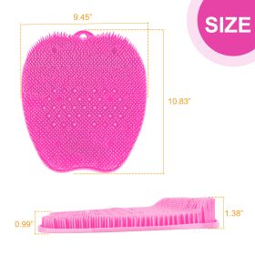 Shower Foot Scrubber Foot Massager Exfoliation Cleaner Mat Improve Foot Circulation Scrubber Foot Pain Relief Mat (Color: Pink)